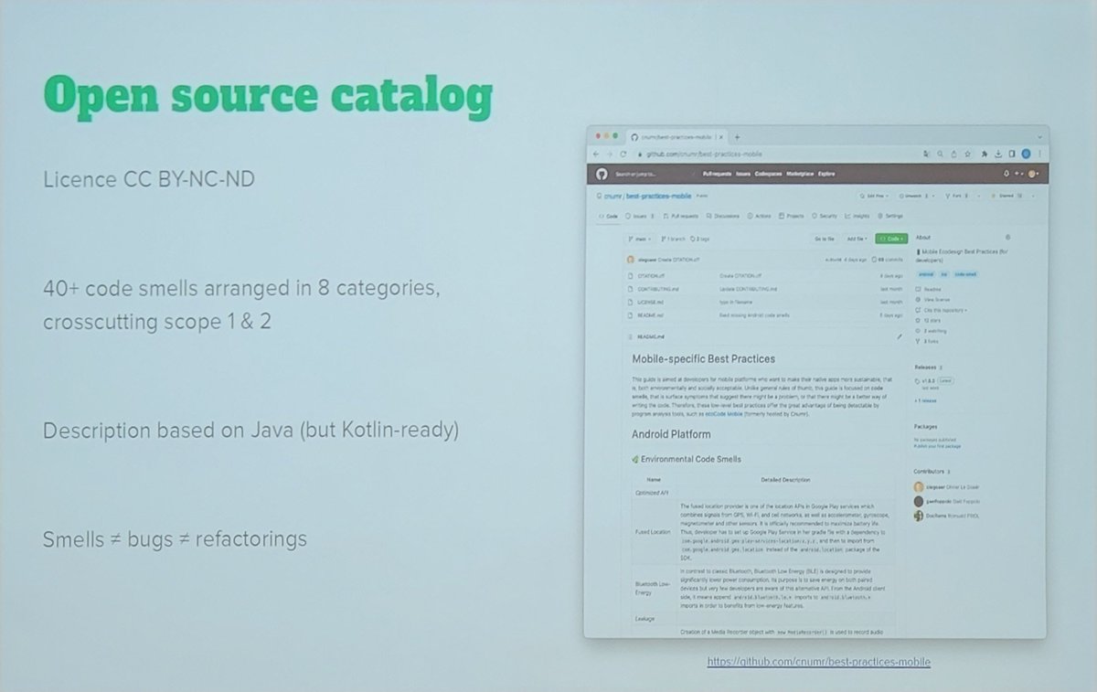 jylls35's tweet image. #EcoCode après les 115 bonnes pratiques d&apos;eco-conception Web, les 40 pour le mobile (Olivier Le Goaër) github.com/cnumr/best-pra…
