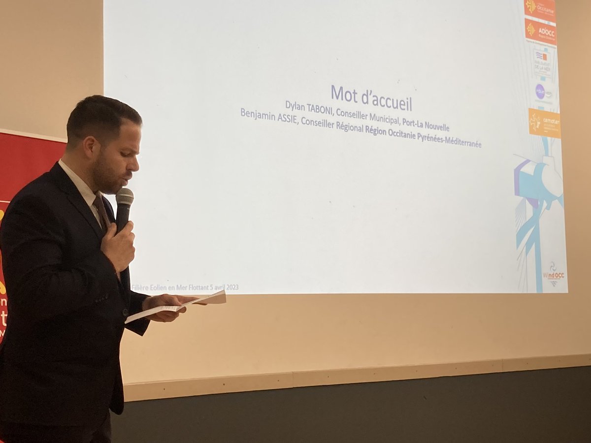 Près de 250 acteurs de l’Éolien Flottant en Mer réunis aujourd’hui à Port-La-Nouvelle pour échanger sur le futur de la filière en <a href="/Occitanie/">Région Occitanie</a> <a href="/ADOCC_/">AD'OCC</a>  <a href="/BenjaminAssie/">Benjamin Assié</a> <a href="/TchakerianMarie/">Tchakerian</a> <a href="/PoleMerMed/">Pôle Mer Méditerranée</a> <a href="/Cemater_asso/">Cemater</a>