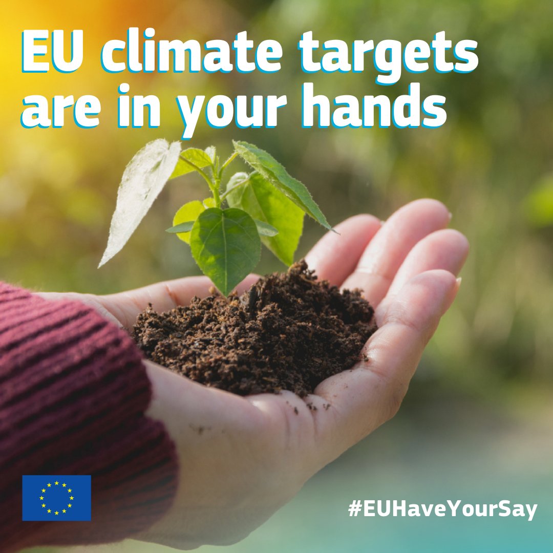 The 🇪🇺 will become climate neutral by 2050.

But to get there, we need to set climate targets for 2⃣0⃣4⃣0⃣

What do YOU think the EU's climate ambition should be? 🫵

Answer our survey: europa.eu/!Wn7Fpq

#EUhaveyoursay