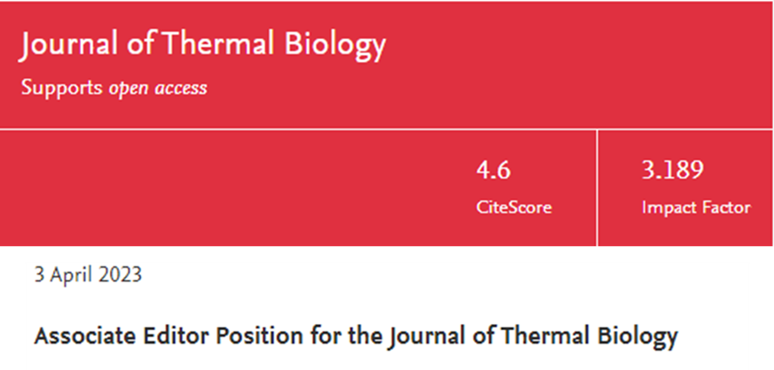 Journal of Thermal Biology (@j_therm_biol) on Twitter photo We are looking for an associate editor to join the <a href="/J_Therm_Biol/">Journal of Thermal Biology</a> team!
We are seeking an individual with expertise in the thermal biology of ectotherms.
Please follow the link for more details on the desirable skills, requirements and responsibilities:
sciencedirect.com/journal/journa… We are looking for an associate editor to join the <a href="/J_Therm_Biol/">Journal of Thermal Biology</a> team!
We are seeking an individual with expertise in the thermal biology of ectotherms.
Please follow the link for more details on the desirable skills, requirements and responsibilities:
sciencedirect.com/journal/journa…