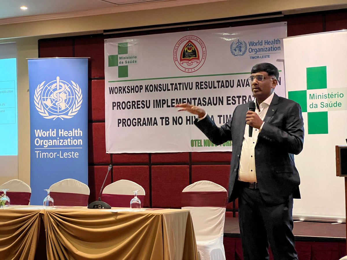 HaarKarin's tweet photo. 📢 LIVE: Country Consultation &amp; Debriefing Workshop  Joint #TB #HIV External Review Mission in 🇹🇱
#EndTB
⬆️ Case finding, triaging &amp; fast track
⬆️ Recording, reporting &amp; supervision
⬆️ NTP guidelines &amp;SOPs
⬆️Vulnerability mapping
⬆️Community
⬆️ 💰, technical support &amp;partnerships https://t.co/EL8Z91G5wE