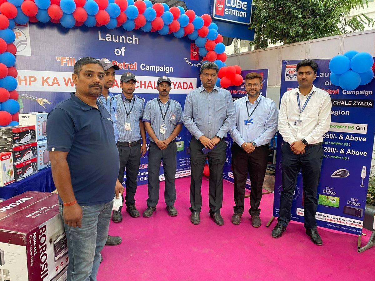 HPCL_JaipurRO's tweet photo. Launch Of 2 Months MS Campaign " FILL &amp; WIN" Under Jaipur RO at High MS Selling Outlets By DGM- Jaipur RRO. Weekly Gifts for Customers - 250 Electric Kettle,150 Iron &amp; 50 Blenders. Mega Draw- Refrigerator, Oven &amp; LED TV. @Rg03Goel @hpcl_NWZ @hpcl_retail#HPKaWadaGadiChaleZyada https://t.co/Cs25Qi2NpA