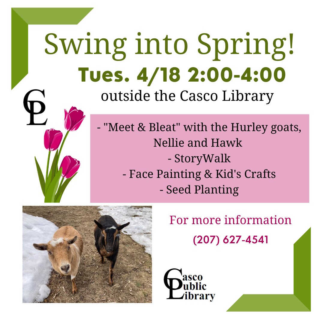 cascolibrary's tweet photo. CPL April Newsletter☔ - https://t.co/NKpev21Bet https://t.co/i0zel1u7JT