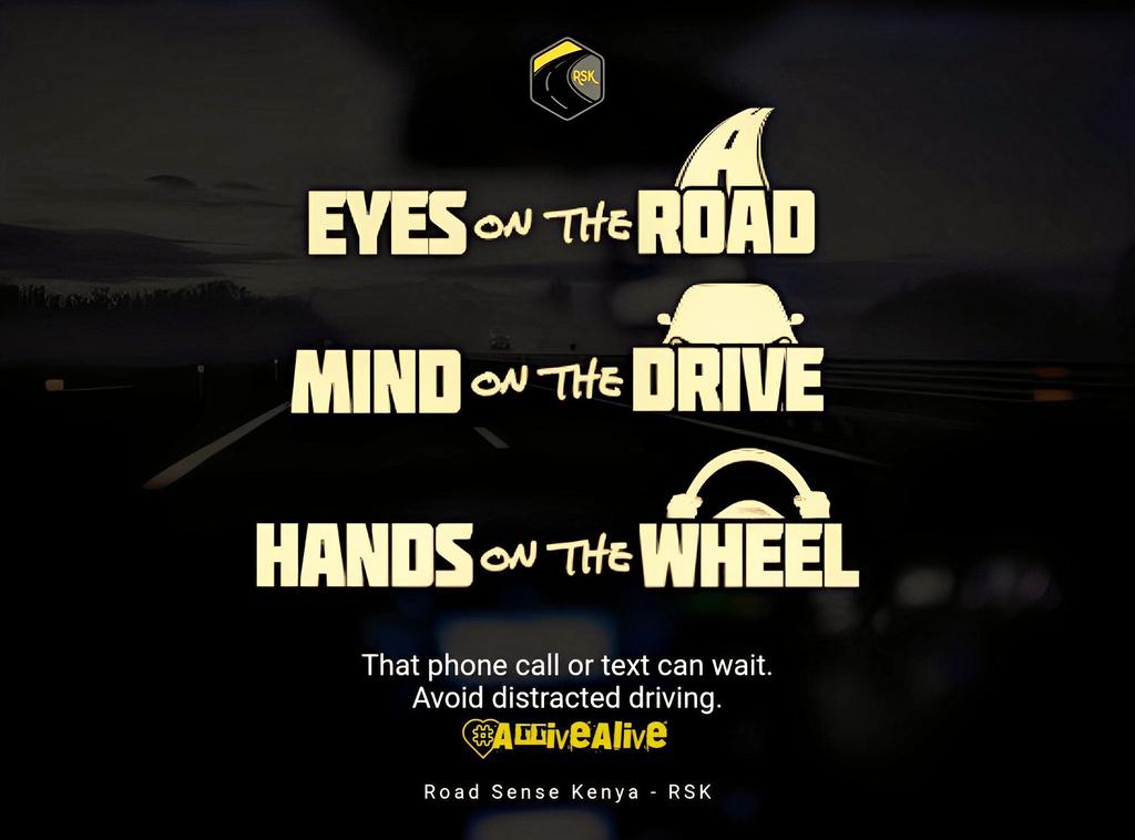 roadsensekenya's tweet image. The 4-6 seconds of #VisualDistraction, #CognitiveDistraction and #ManualDistraction at 60kph+ can make a driver miss much of what is in their driving view and result to a crash.