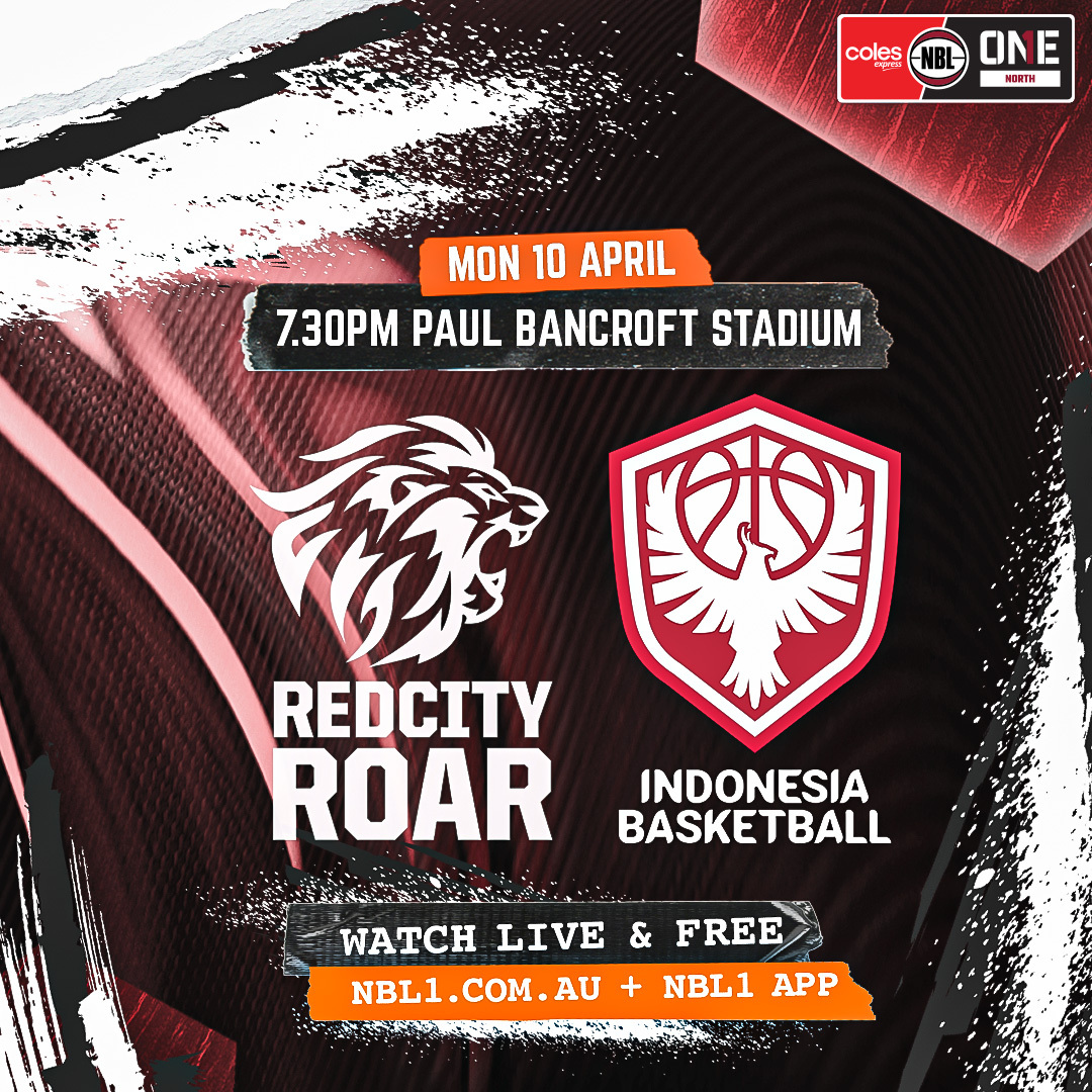 NBL1North's tweet photo. 🇮🇩 𝘅 𝗡𝗕𝗟𝟭

The Indonesian Men's National team will play 4️⃣ games against #NBL1North clubs!

📌 SWM Pirates - Wed 5 April
📌 RedCity Roar - Mon 10 April
📌 Logan Thunder - Tues 11 April
📌 SD Spartans - Sun 16 April

📺 Watch live on https://t.co/exAkFg7kDD or the @NBL1 app! https://t.co/TFnYVWeXms