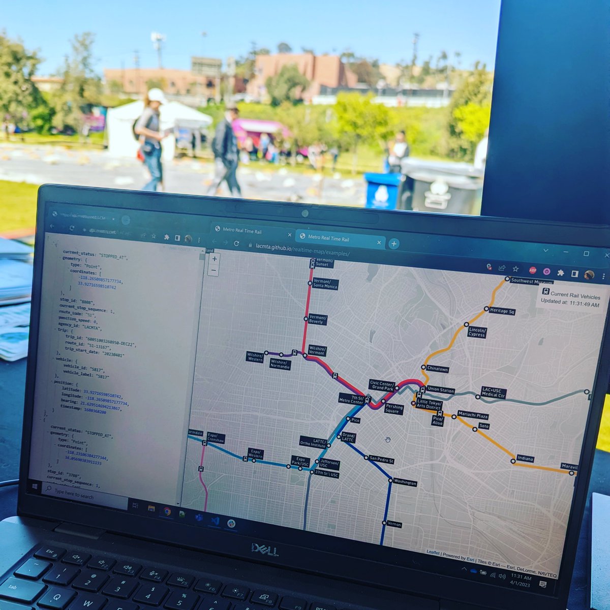 I wasn't sure what kind of audience to expect at City of STEM on Saturday... Turned out to be mostly parents with young kids.

I got to nerd out about the Metro API and real-time data to a handful of peeps, and that's enough for me to call it a success. ✌️