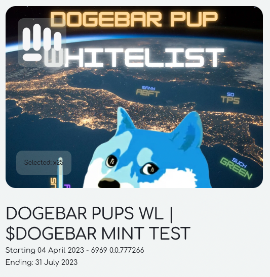 HELDiWanKenHODL's tweet photo. #DOGEBARPUPS WL #MINT 👇

@AltlantisApp TESTING #RESUMES SOON❗️ 

NO #DISCOUNTS 👀

6,969 #DOGEBAR / NFT 🐾

SUPPLY: 25 ✅

https://t.co/6GUJk0zcyV 

#NOLP #NOVALUE #SUCHGREEN #SOTPS #MANYABFT #MUCHFUTURE #VERYCONSENSUS #MEMECOINSPRING 🌸 https://t.co/fnkXclK37G