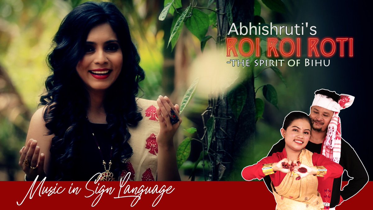 Abhishrutibez's tweet image. Releasing today at 6pm! ♥️ 

#roiroiroti #Bihu #IndianSignLanguage #musicinsignlanguage #abhishruti #abhishrutibezbaruah