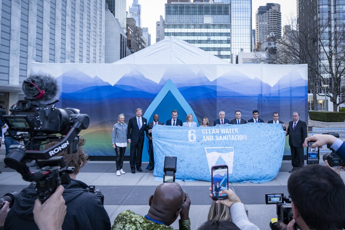 RunBlueOfficial's tweet image. What are some #UN2023WaterConference highlights? 
The @_AfricanUnion aims to close Africa&apos;s water investment gap by 2030.
@EUCouncil aims to improve 70 mil. people&apos;s drinking water.
Over 50 global companies made a commitment to #SDG 6. 

Now we need #WaterAction!