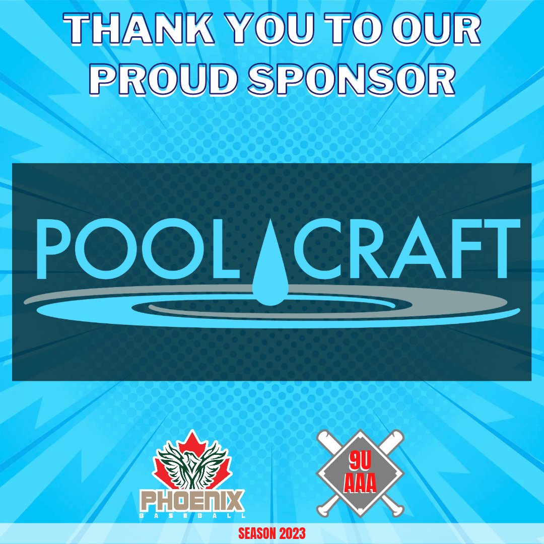 rhphoenix2014's tweet photo. Thank you to our proud sponsor POOL CRAFT for their support in our 2023 season.
#9uAAA #9ubaseball #richmondhillphoenix #baseballclub #baseball #thankyousponsors #proudsponsor #poolcraft #sponsorshipopportunity #cityofrichmondhill  #toronto #ontario #canada #sponsor #sponsorship https://t.co/dg7cqg902h