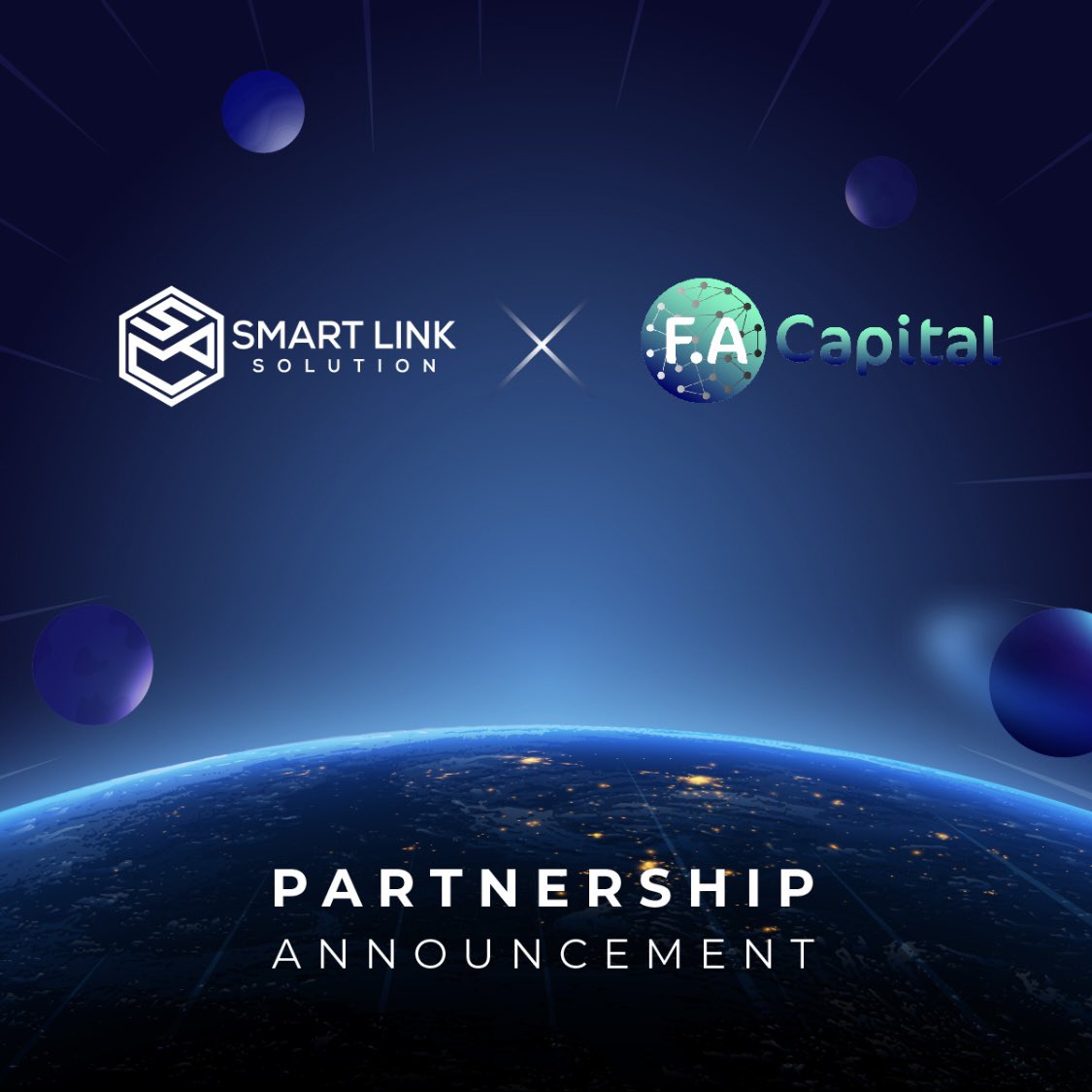 🤝STRATEGIC PARTNERSHIP: SLS x F.A CAPITAL🤝

#Smart_Link_Contract is delighted to announce that F.A Captital will be our strategic partner supporting us with development solutions and marketing expertise on the forthcoming journey. 

Welcome, @FA_Capital22 on board ✈️