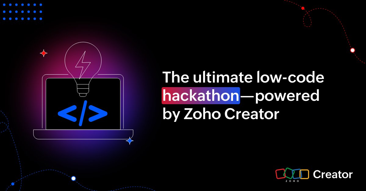 ZohoCreator's tweet photo. Participate in the biggest low-code hackathon of the year from Zoho Creator and win prizes worth $10,000! Register for free 👉 https://t.co/0dlDWXDR2V 

#hackathon #lowcode https://t.co/b8Kw1L9ViS