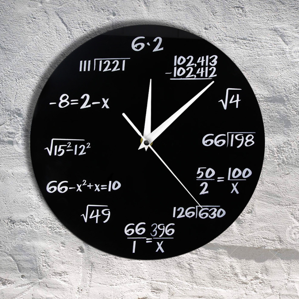 #resintray #handmadecoasters Geek Math Formula Design Wall Clock violet-home.com/geek-math-form…