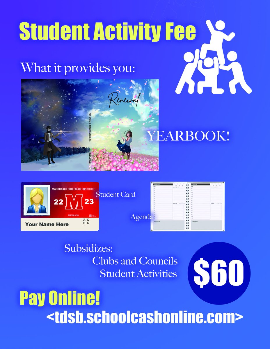 Make sure you pay your fee if you want a yearbook