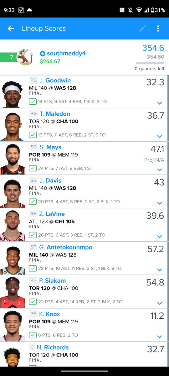 dfsmoneymakers2's tweet photo. Another W for FanDuel NBA come join us for a $7 day pass! #DFS #PrizePicksNBA #Fanduel #GamblingTwiiter https://t.co/zSRICsPnHw