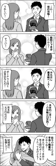 婚約指輪。
--
伊東 @ito_44_3 #ヤメコミ #マンガ #仕事辞めたい https://t.co/YaXHoNBObm