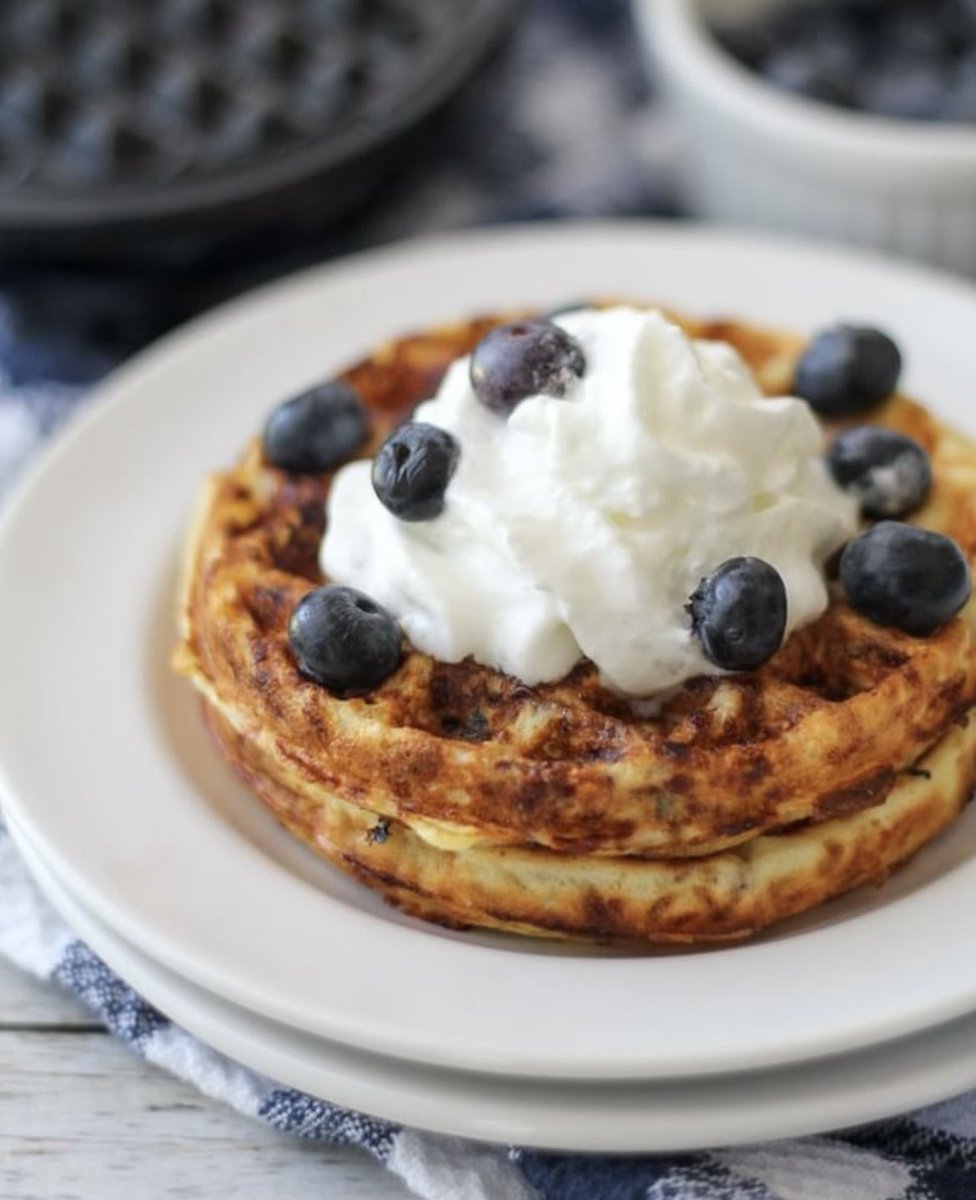 Keto Blueberry Chaffles by @kaseytrenumblogger 
#keto #ketodiet #ketorecipes #lowcarb #lowcarbdiet