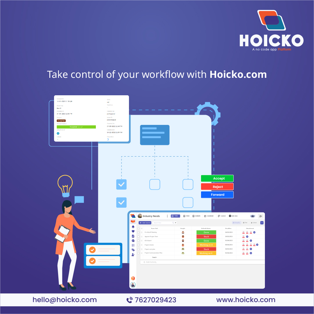 hoicko_official's tweet image. Learn why #hoicko.com is the most efficient #workflowmanagementsoftware for your team to visualize #workflow through customizable tools. bit.ly/3kvb9M3
#hoickotech #nocodeapp #projectmanagementsoftware #teammanagementtoolinIndia #Freenocodeapp #worktaskmanagementapp