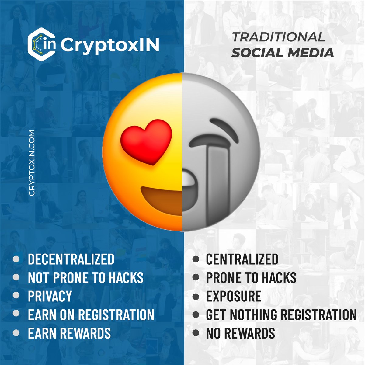 in_cryptoxin's tweet photo. Earning has never been this fun!! You will earn for posting, reacting, commenting, and following on CryptoxIN.
#Decentralized #socialmedia #earncrypto #downloadnow #cryptoxin #privacy #reward #airdrop https://t.co/9bphVfCVsX