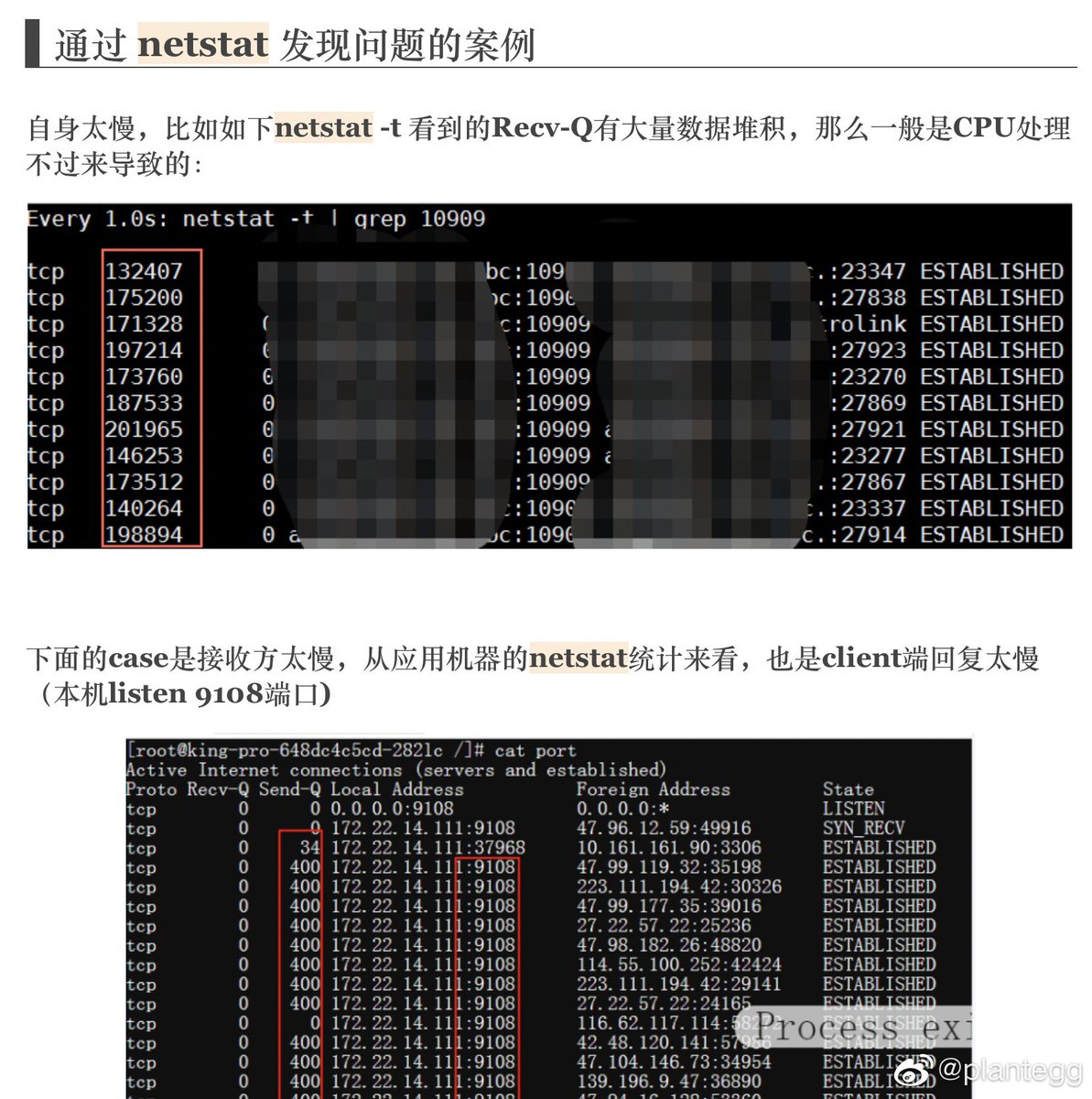 plantegg on Twitter netstat o 查看