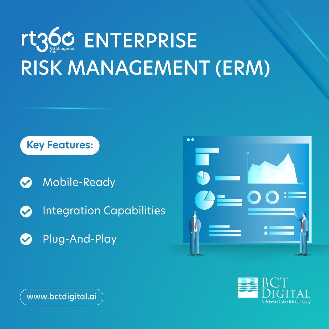 BCT_Digital's tweet photo. BCT Digital’s #rt360 #EnterpriseRiskManagement (ERM) is an advanced solution that allows enterprises to gain the agility & insights they need to outperform in any market condition.
From the award-winning rt360 #GRC Product Suite.
Discover more https://t.co/NthQEfS8QA
#risk #iso https://t.co/nHa2umZfOb