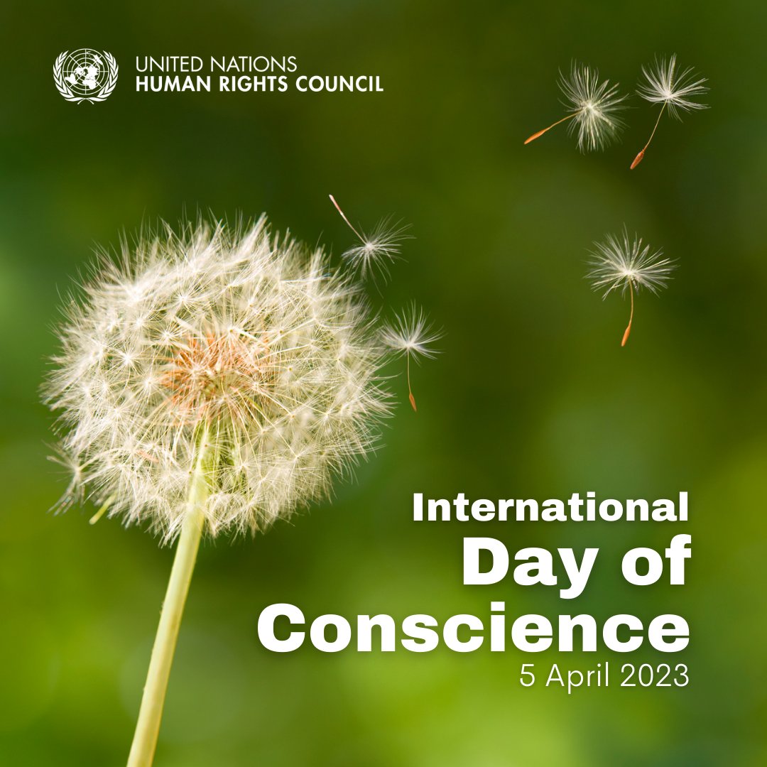 UN_HRC's tweet photo. Article 1 of the Universal Declaration of Human Rights states, "all human beings are born free and equal in dignity and rights and are endowed with reason and conscience."

We remember these words on the International #DayOfConscience

#HumanRights75

🌻 https://t.co/oCeMMf1EnF https://t.co/WAtF2YbFx7