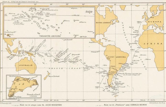 On this day in 1722 Dutch explorer, Jacob Roggeveen discovered Easter Island. He named it Easter Island because he landed there on Easter Day. Roggeveen would also discover Samoa, Bora Bora and Maupiti of the Society Islands.