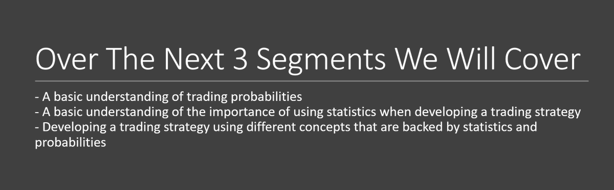 Shade_Trades's tweet photo. Releasing a new trading tutorial that I think you all will enjoy.

Covering a few subjects that I know are extremely important & aren't spoken about enough, especially on Crypto Twitter.

Statistics, Probabilities & building a reliable edge/strategy. 

The first segment will be made public & the remaining 2 will only be available to the members inside our free Discord @Enter_TheVault