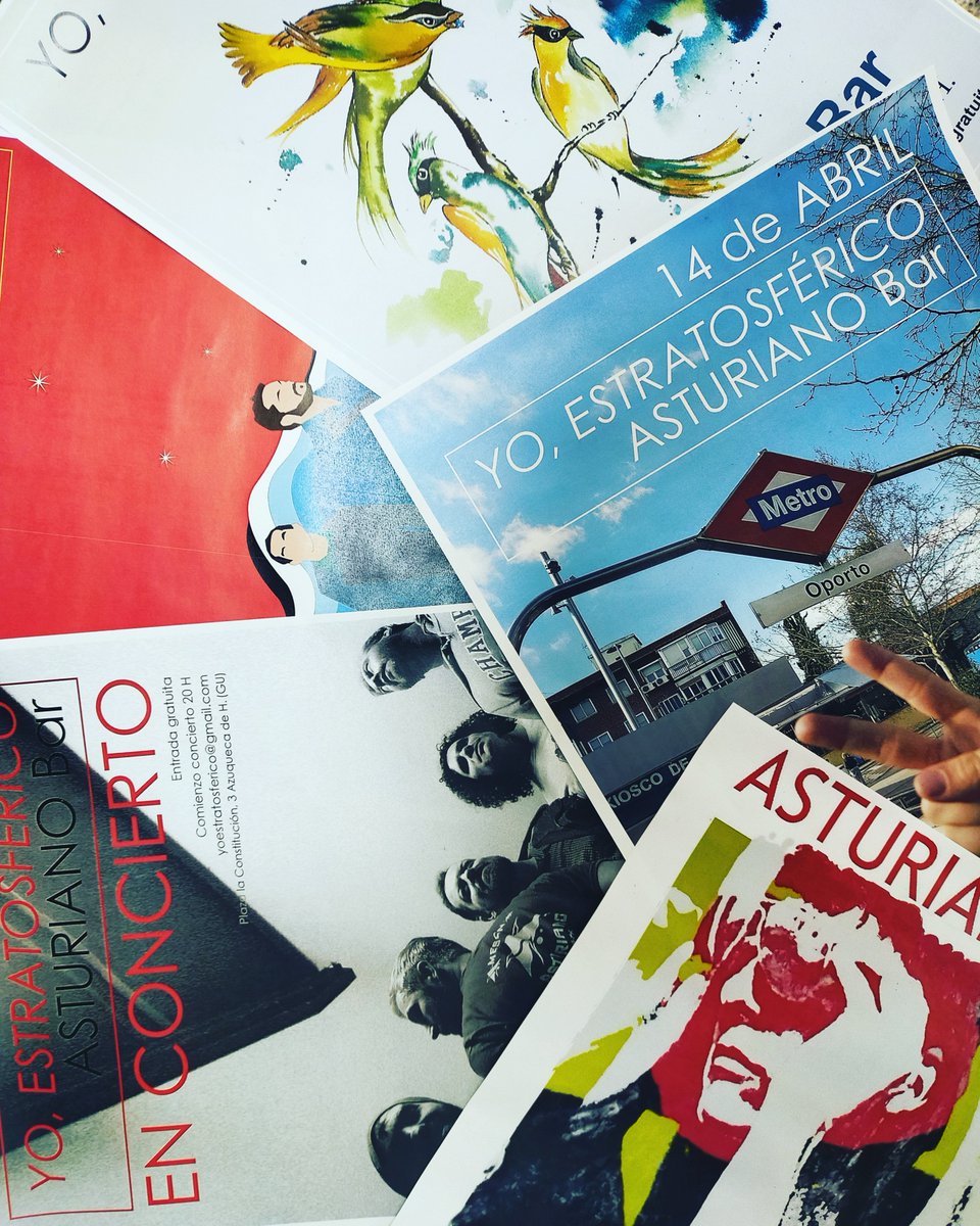yoestratosferic's tweet photo. OS ESPERAMOS ✨ #YOEstratosferico 14 de ABRIL en #CONCIERTO en #ASTURIANObar en Azuqueca de H (GU)
Entrada gratuita/Comienzo 21.30H
🥂#1991EP
#JaponesHablado
#PotencialmenteInfinitos
#AvesRarasEP
#LIMBO
#Cancionesquenopuedoentender
#Ecetera... https://t.co/pP6KIpd50c