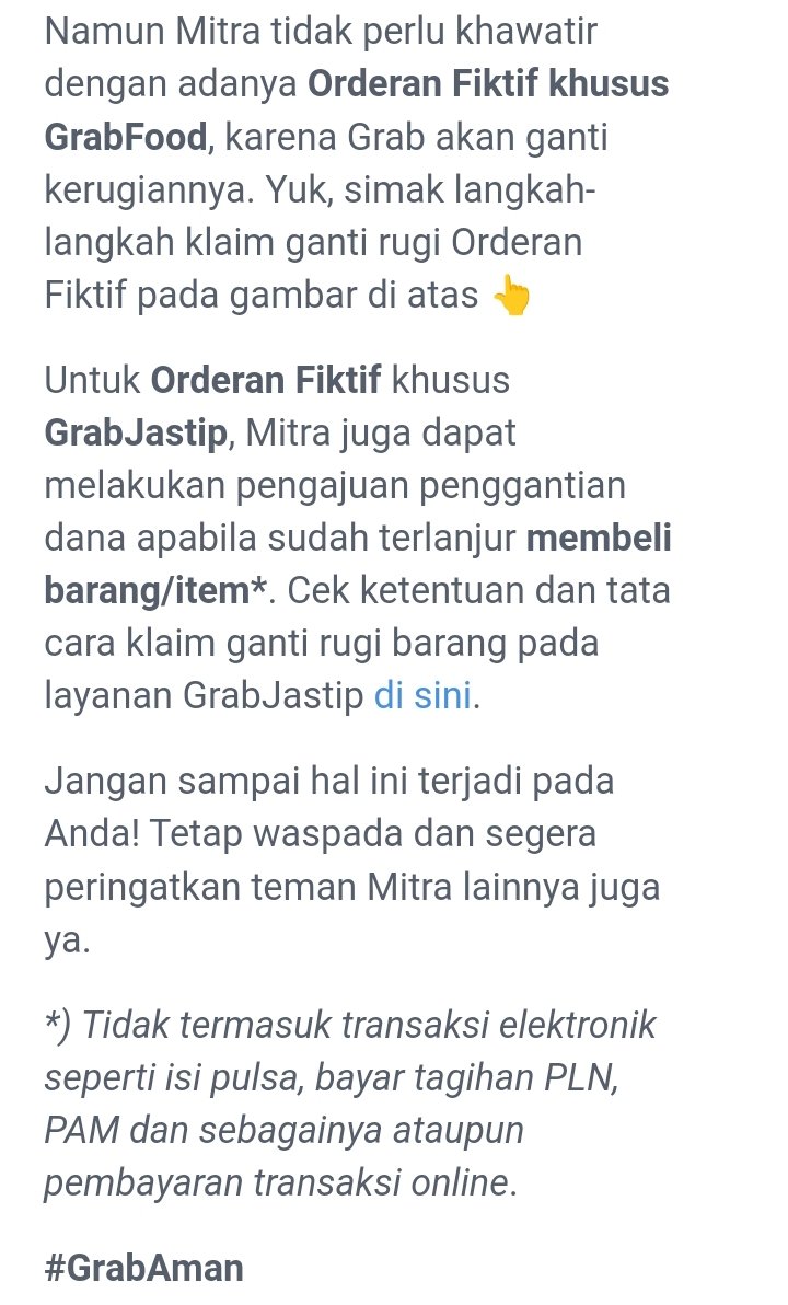 xojolx's tweet photo. Masih ada driver yg jadi korban penipuan orderan fiktif pembayaran elektronik: e-commerce, pulsa, token listrik, tiket kereta api, dll.
Karena malas buka notifikasi, malas atau segan tanya-tanya ke sesama temen driver, dan gak menyimak grup-grup (FB & WA)
#GrabInfo #GrabAman https://t.co/5qlGorC4ZJ