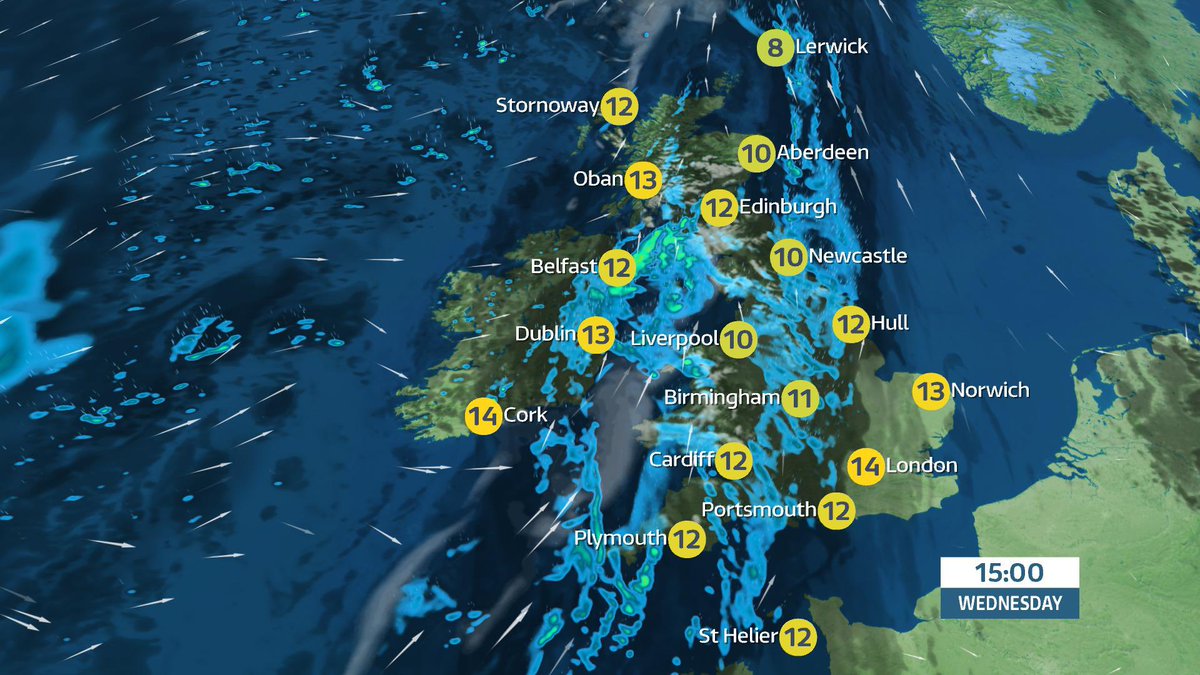 alexberesfordTV's tweet photo. Yesterday’s sunshine was lovely. Today is looking much cloudier with rain moving southeastwards. The middle part of this week is a little unsettled before conditions improve again on Good Friday. More on @GMB https://t.co/6KNvD99ajB