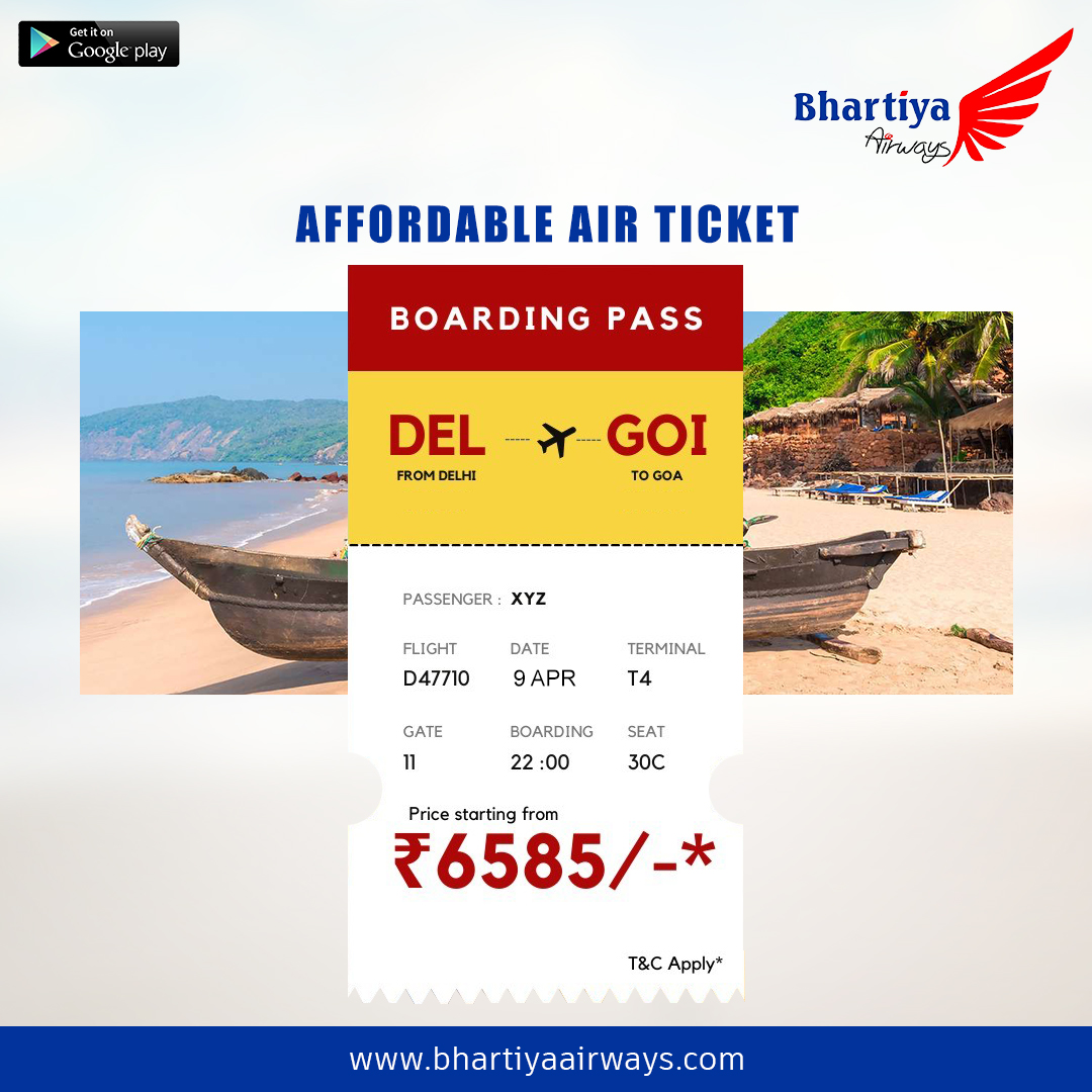 BhartiyaAirways's tweet photo. Go go go Goa!!
Book your flight tickets and take the first step toward your dream vacation.
Book your Flights now⬇
https://t.co/rJm8y7Hjpn
#goa #delhi #goatrip #delhitogoa #flight #flightticket #travel #bhartiyaairways #CHELIV https://t.co/DrWdsiRbgu