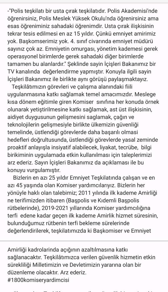 <a href="/KURT8940/">YANLIZ KURT</a> <a href="/AvOzlemZengin/">Av. Özlem Zengin 🇹🇷</a> <a href="/akbasogluemin/">Av. M.Emin AKBAŞOĞLU 🇹🇷</a> <a href="/erkanakcay45/">Erkan Akçay</a> <a href="/mleventbulbul/">Muhammed Levent Bülbül</a> <a href="/UlviYonter/">Dr.İzzet Ulvi YÖNTER</a> <a href="/YildizFeti/">Feti Yıldız</a> <a href="/SermetAtay/">Sermet Atay</a> <a href="/turanbulent/">Bülent TURAN</a> <a href="/mustafaelitas/">Mustafa Elitaş</a> <a href="/omerrcelik/">Ömer Çelik</a> @yilmaz_ismet58 <a href="/yilmaztunc/">Yılmaz TUNÇ</a> <a href="/celalettingvnc/">Celalettin Güvenç</a> <a href="/yclblt06/">Yücel Bulut</a> <a href="/AKPartiTBMMGrup/">TBMM AK Parti Grup Başkanlığı</a> <a href="/MhpTbmmGrubu/">MHP TBMM Grubu #MHP</a> <a href="/tcbestepe/">T.C. Cumhurbaşkanlığı</a> <a href="/TC_icisleri/">T.C. İçişleri Bakanlığı</a> Devletimize ve Milletimize en az çeyrek asırdır hizmet etmiş Polisleriz. Teşkilatımızın temeli olan saygı ve sevgi temelinde usta-cırak ilişkisi ile bizden sonra gelecek olan nesillerin birlik, beraberlik ve aidiyet duygusu anlayışıyla yetiştirilmesinde katkımız olsun istiyoruz.