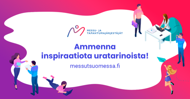 TampereenMessut's tweet photo. Messutsuomessa.fi-sivuston uratarinoista saat runsaasti tietoa työstä mielenkiintoisella messu- ja tapahtuma-alalla.  Lue uratarinoita 👉 https://t.co/wOISTSA7DE

#messutsuomessa #messut #tapahtumat #töihinmessuille #uratarinat https://t.co/QM4mnA2mlU