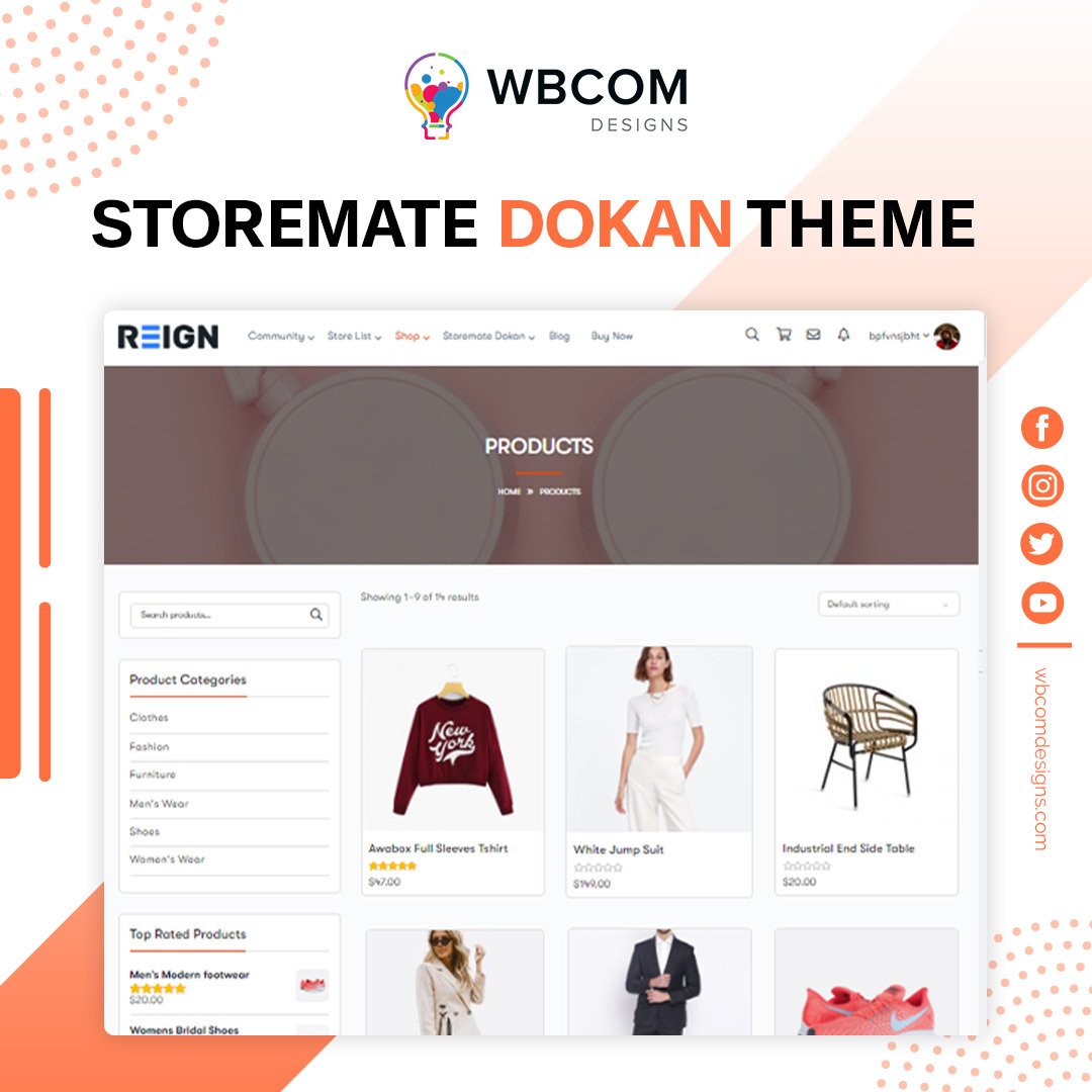 StoreMate Dokan
a unique and peculiar platform with immense recognition for selling products is just a click away – A perfect theme for your marketplace platform.
Download Now: wbcomdesigns.com/downloads/stor…
#storematedokan #dokan #storemate #marketplace #sellingproducts #themes