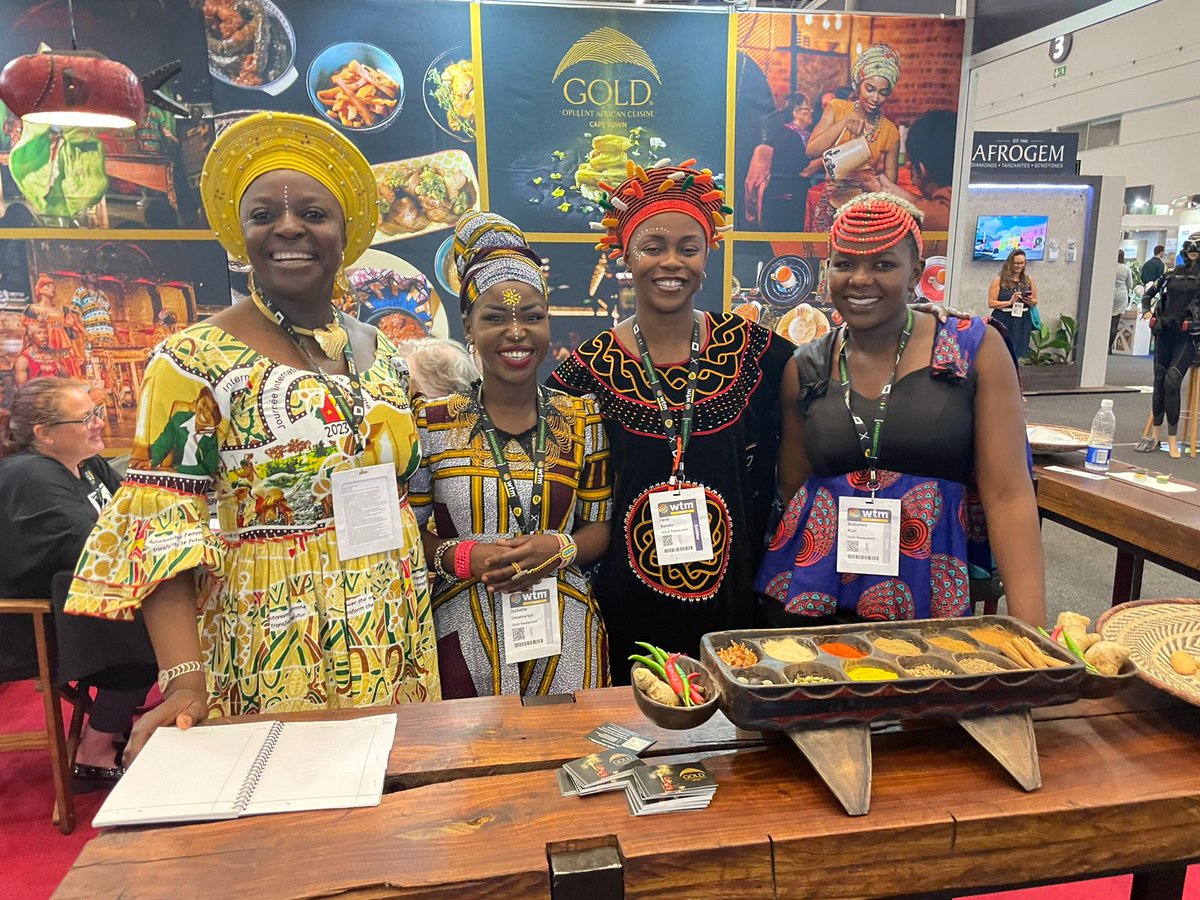 GOLDRestaurant's tweet photo. Last day at WTM Africa. Please visit us on stand G15. You cannot miss our vibrant staff!

#experiencegold #africaexperience #wtmafrica #wtma2023 https://t.co/cqFO9NYqoz