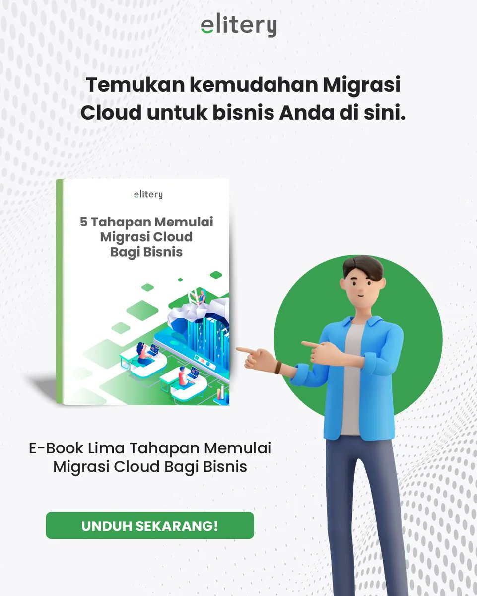 Bingung memulai migrasi bisnis Anda ke Cloud?

Pelajari tahapan-tahapan terkait memulai migrasi bisnis Anda ke Cloud dengan mendownload eBook Lima Tahapan Memulai Migrasi Cloud Bagi Bisnis.

Download sekarang di :
bit.ly/ebook5tahapanm…

#elitery #ebook #managedcloud