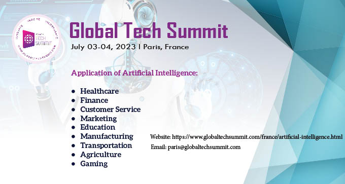 globaltech2023's tweet image. Don&apos;t miss your chance to be part of it! Join us for our #globaltechsummit_2023 and discover the latest trends, tools, and techniques on Artificial intelligence.
For more information visit our website: globaltechsummit.com/france/artific…
Venue &amp;amp; Date: July 03-04, 2023 | Paris, France.