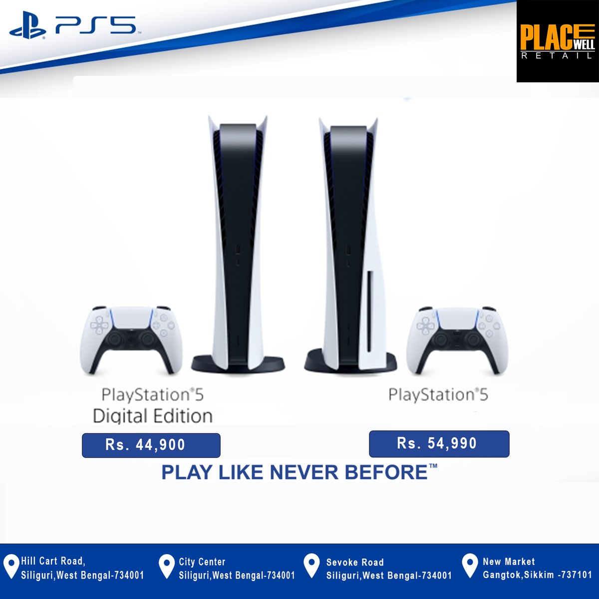 PlacewellRetail's tweet photo. 🎮 Ready to take your gaming experience to the next level? Look no further than the PS5! 🙌🏼 Don't settle for anything less than the best - get your hands on the PS5 today! 

#PS5 #GamingPowerhouse #PlacewellRetail #gaming #Console #UnmatchedFun #NextLevelGaming https://t.co/kxzMmGL5nv