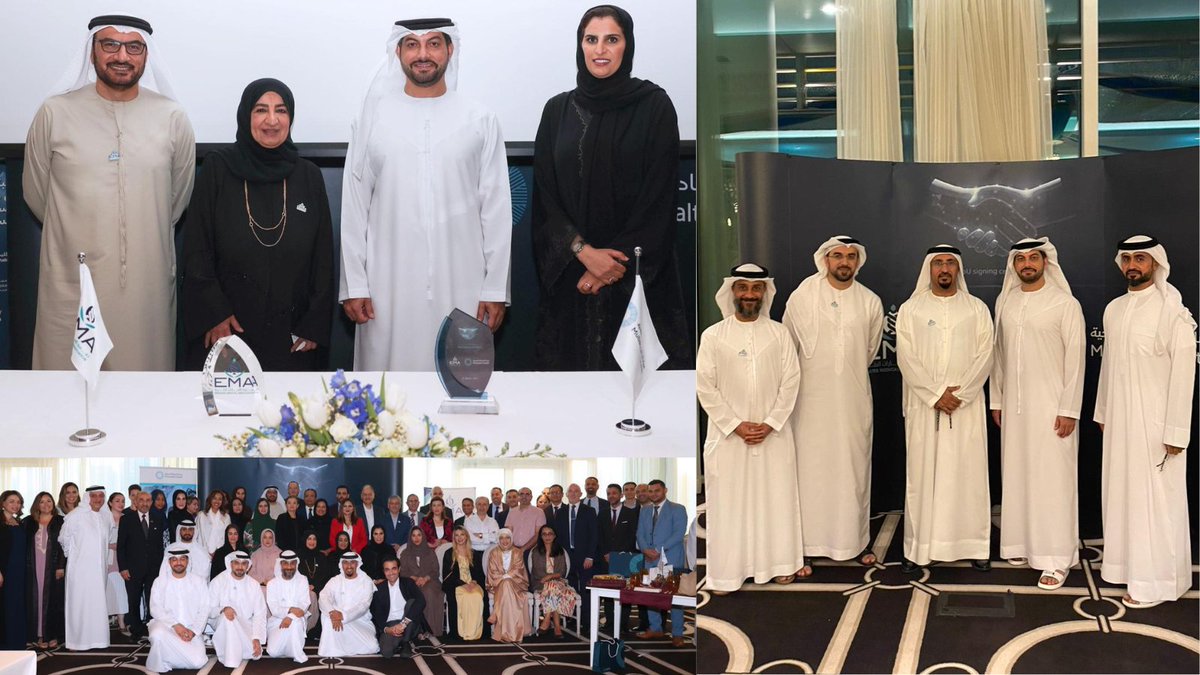 UAE_ESEM's tweet photo. Big news in #healthcare! @MubadalaHealth & @UaeEma have teamed up to improve #medicaleducation and #researchpractices in the #UAE . @UAE_ESEM is honored to have attended the ceremony and are eagerly looking forward to the positive outcomes of this collaboration 🙌👍🤝 https://t.co/O52kzhirYT