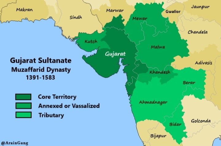 Zafar khan, who later took the title muzafffar shah after he established the muzaffarid dynasty, was also a punjabi khatri with roots in southern punjab. The dynasty would rule gujarat and the surrounding areas for the 200 years or so
