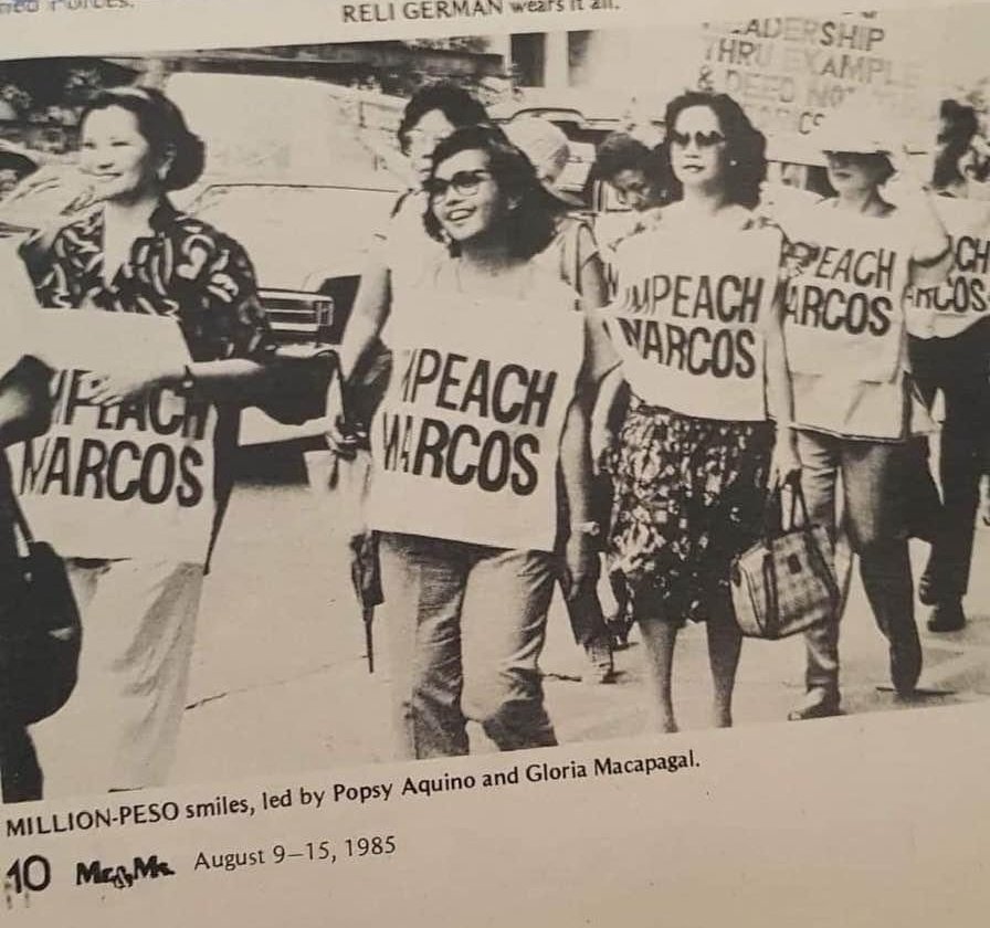 ProjectGunitaPH's tweet photo. Today is former President Gloria Macapagal-Arroyo's 76th birthday.

Before she became an ally of the dictator's family - GMA called for the impeachment of Ferdinand Marcos Sr. in 1985. + https://t.co/CPwGrpNB68