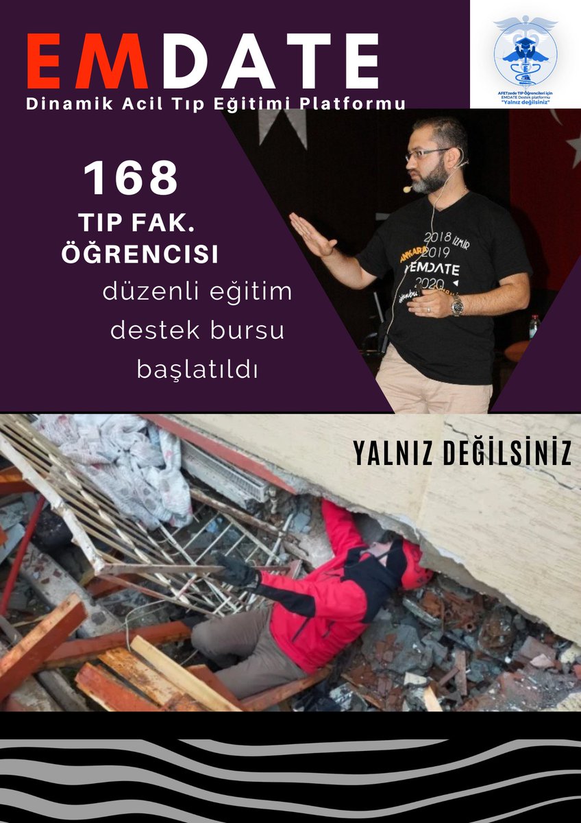DrSarperSaglam's tweet photo. Güncel Bursiyer sayımız 171 oldu.
Bekleyen 250 depremzede tıp öğrencisine sen de destek olabilirsin. Bilgilerini forma bırak sana ulaşalım: https://t.co/oec0quA66C
Bir tıp öğrencisine de sen destek ol👆🏼🦓🖤❤️ #emdate #yalnızdeğilsiniz https://t.co/NkFHO7Rffw