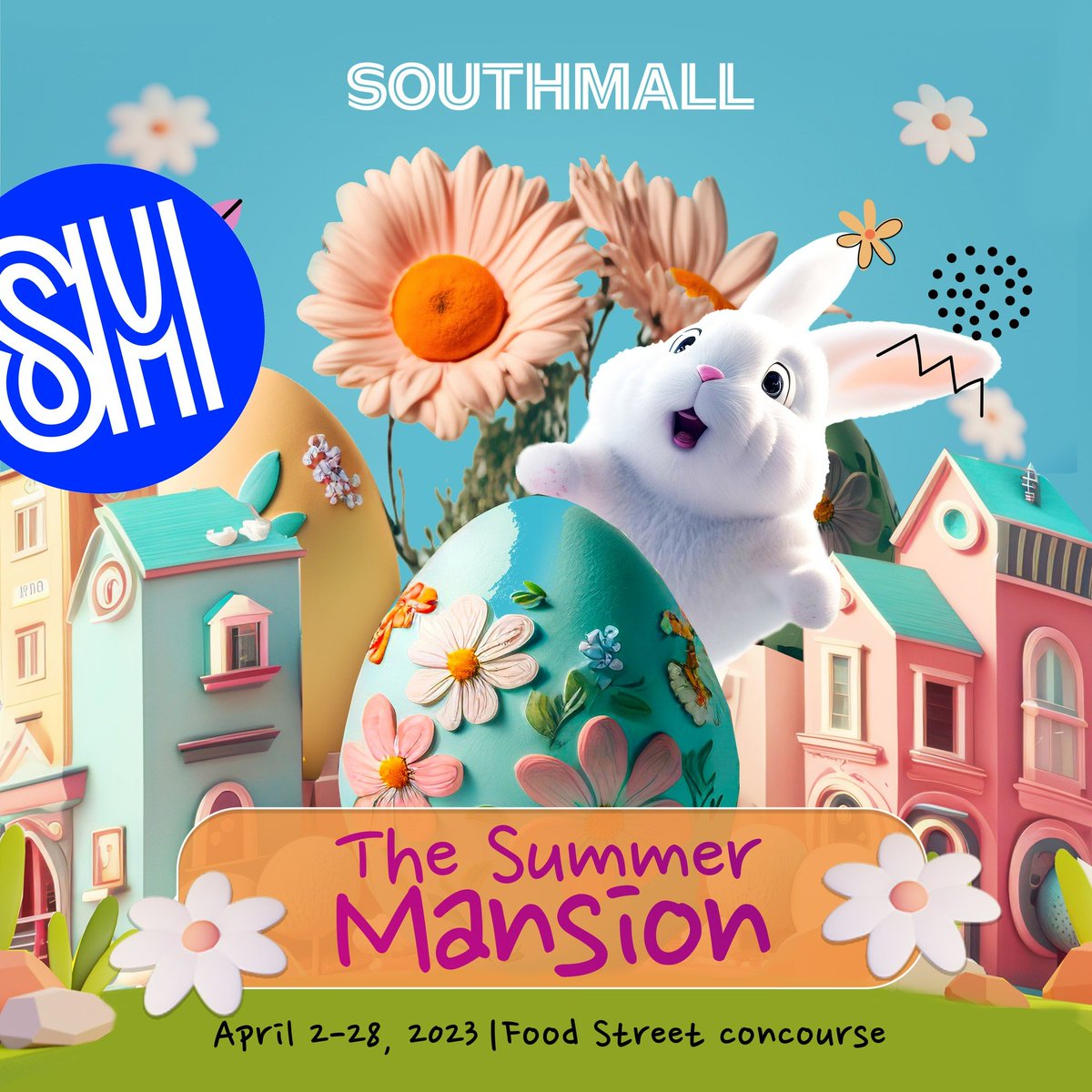 smsupermalls's tweet photo. Let's hop in to #AWorldofExperienceAtSM with fun and play inside ✨The Summer Mansion!✨

Come in your colorful outfits and enjoy these egg-ziting treats:
💙Hoppy Easter Card
🐰Hoppy Lawn
🎨Tiny Room

Have a hoppy #SummerTimeAtSM down South!

#EverythingsHereAtSM https://t.co/GE5t08v6qN
