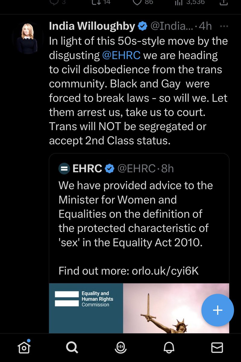 Threatening civil disobedience and breaking laws if they can't have access to women and their spaces - this is the response of men who are told no.