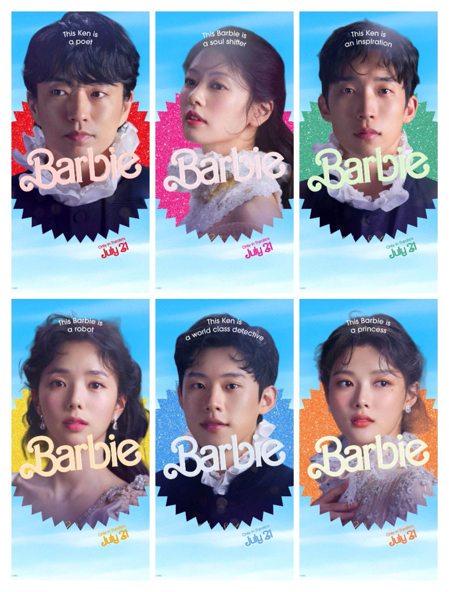 #Shakespeareinlove cast as #Barbie poster 

#JungSoMin #정소민 
#KimYooJung #김유정 #KimSungCheol #김성철 #ChaeSooBin #채수빈
#LeeSangYi #이상이 #JungMoonSeong #정문성