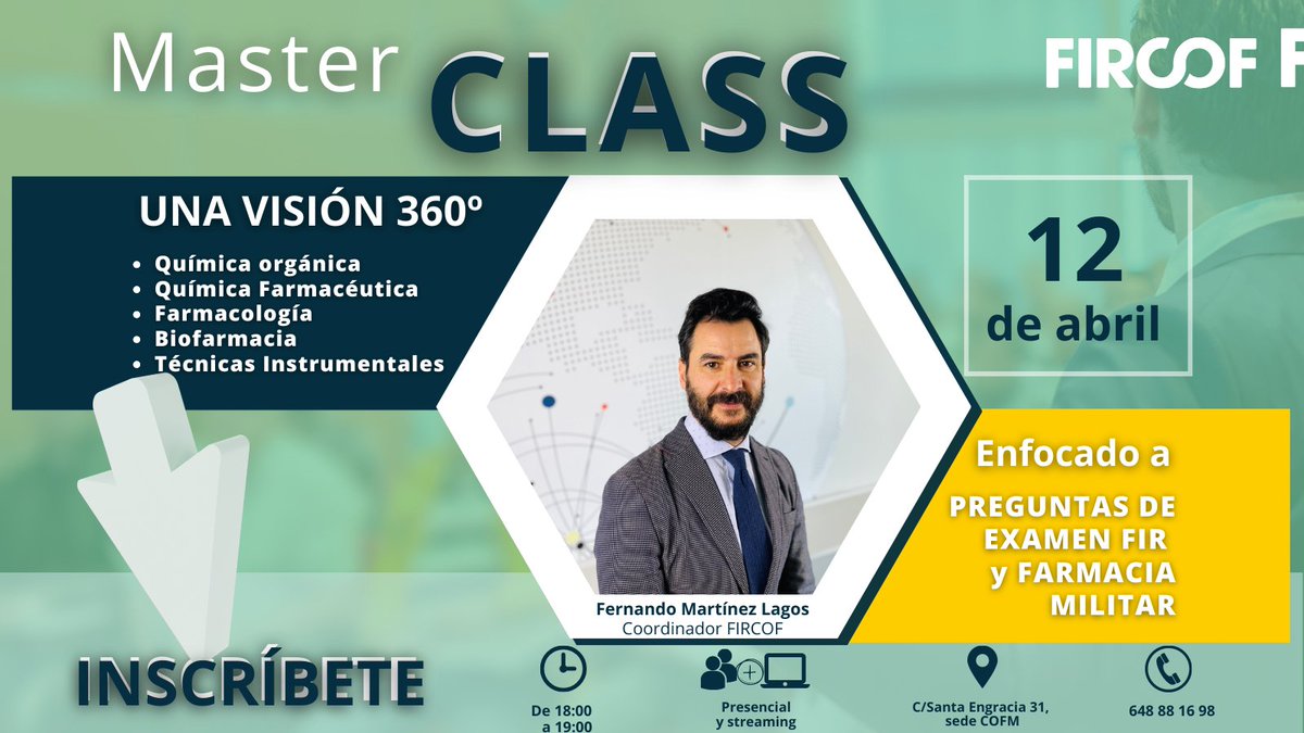 FirCOF_'s tweet photo. ¡No te lo pierdas! El 12 de abril impartiremos una #masterclassFIRCOF en la que daremos a conocer nuestra metodología y explicaremos las materias de #FIRCOF, el curso #PROFIR intensivo, y mucho más. Las plazas son limitadas ¡Inscríbete! ✅https://t.co/guYuAImefb
#DePrincipioaFIR https://t.co/iOpDaH3EZw