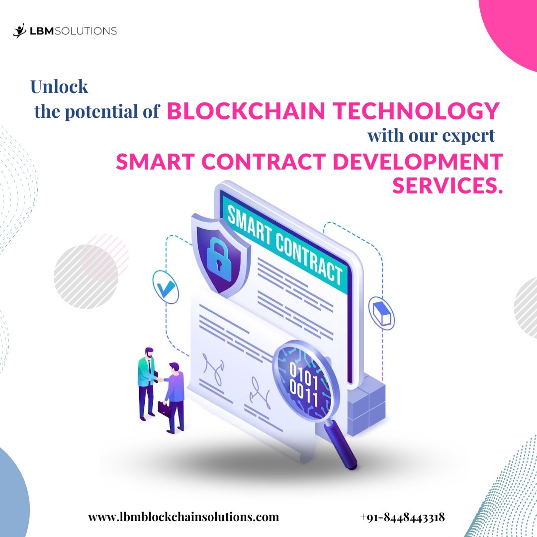 LBMsolutions_'s tweet photo. Unlock the potential of blockchain technology with our expert #smartcontractdevelopmentservices.
Website :- https://t.co/tK7h85FYjw
Contact Us:- +91-8448443318
#SmartContracts
#Blockchaindevelopment #Blockchaindevelopmentcompany #smartcontractdevelopment https://t.co/XiYugrOkxd