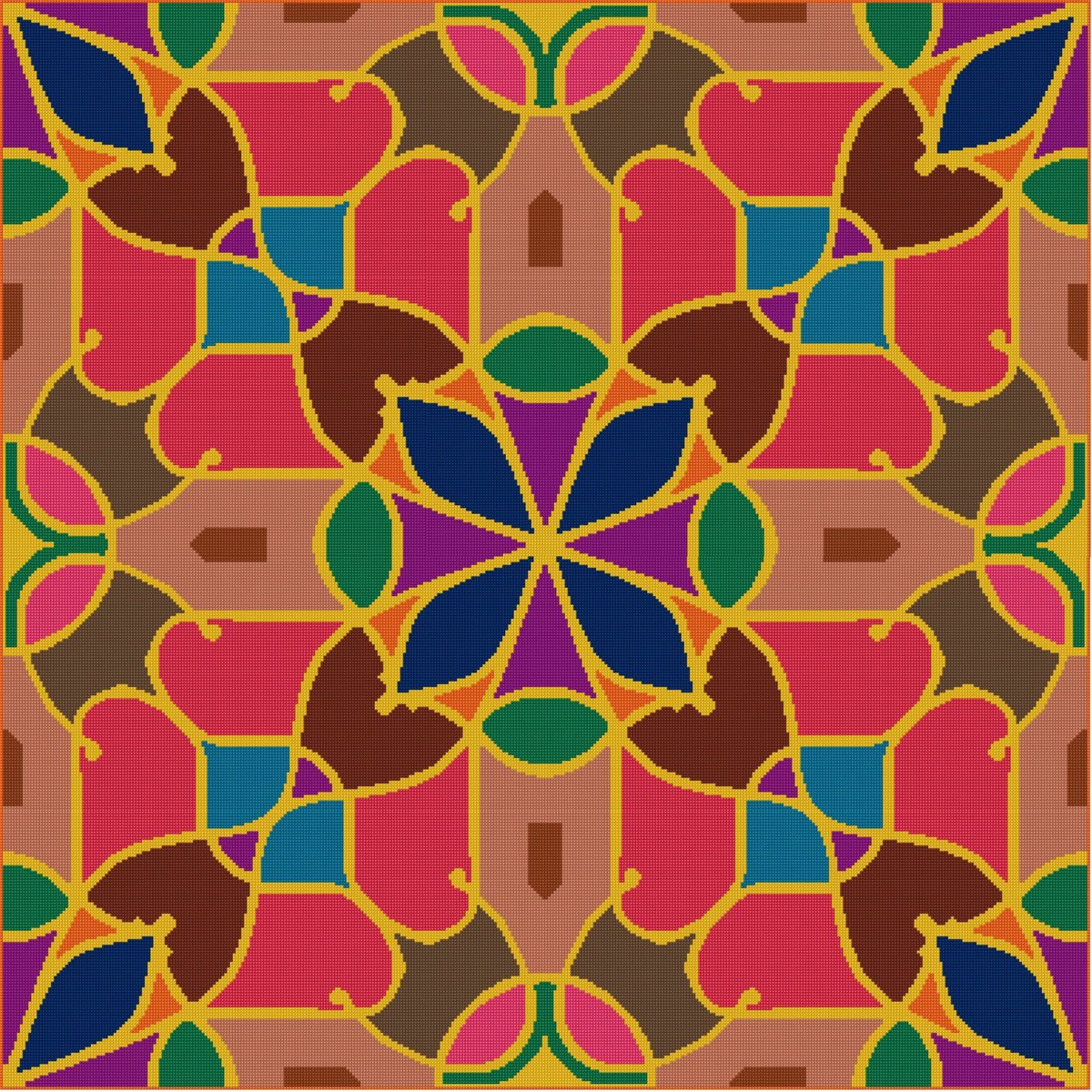 Abstract Cross Stitch Pattern 3 , Pdf Chart File Instant Download, Counted Diy Living Room Home Decor, Brown Pink Blue Chair Cushion Cover tuppu.net/5855769 #Crossstitchfurnish #Etsy #PdfCrossStitch