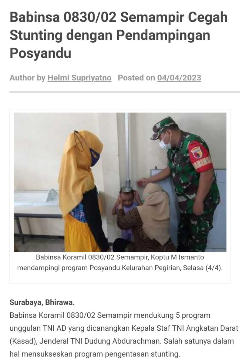 RestuHidyh's tweet photo. Koptu M Ismanto  berharap dengan adanya Posyandu, anak-anak ini bisa tumbuh besar dengan status kesehatan yang bagus.

@Ngopibareng_DAR

Angkatan Darat Di Hati Rakyat
Kasad Dudung Abdurachman https://t.co/ilqpPcRykw